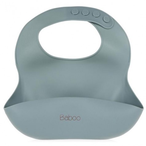 Baboo Silikon Mama Önlüğü (Grey)