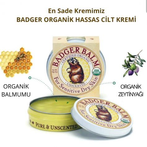 Badger Organik Hassas Cilt Kremi / For Sensitive Dry Skin