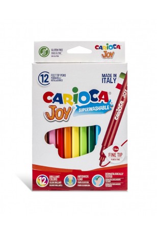 Carioca Joy Süper Yıkanabilir Keçeli Boya Kalemi 12 Li