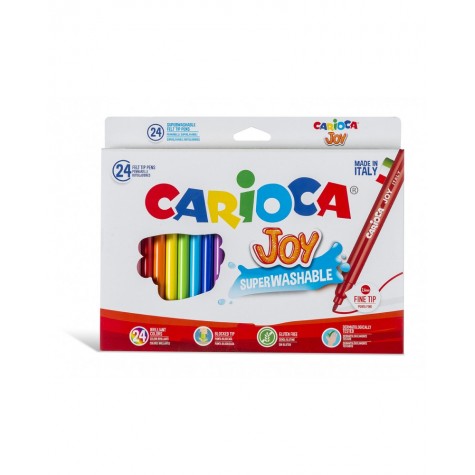 Carioca Joy Süper Yıkanabilir Keçeli Boya Kalemi 24 Lü