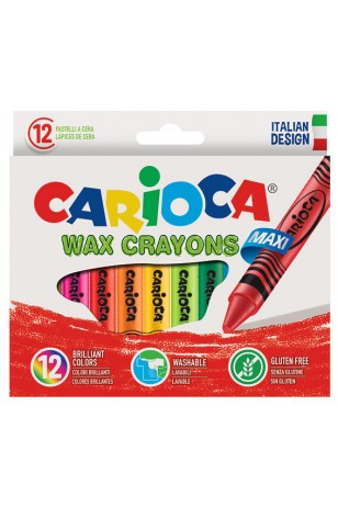 Carioca Wax Maxı Yıkanabilir Pastel Boya Kalemi 12 Li