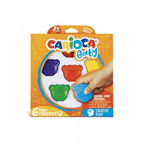 Carioca Teddy Baby Crayons 6 lı