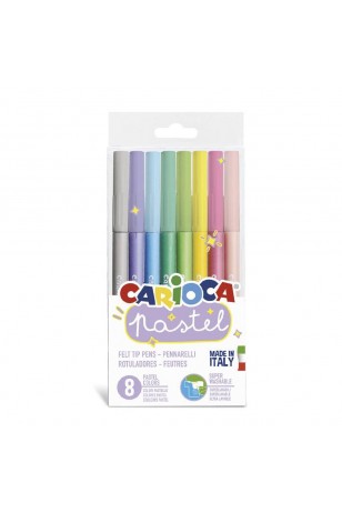 Carioca Pastel Süper Yıkanabilir Keçeli Kalem 8 Li