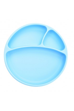 Oioi Porsiyon Vakum Tabanlı Silikon Mama Tabağı (Mavi)