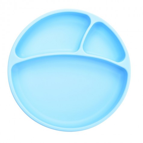 Oioi Porsiyon Vakum Tabanlı Silikon Mama Tabağı (Mavi)