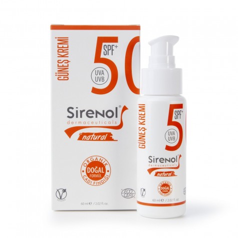 Sirenol Natural Cadı Fındığı SPF50 Güneş Kremi (Mineral İçeriklidir)