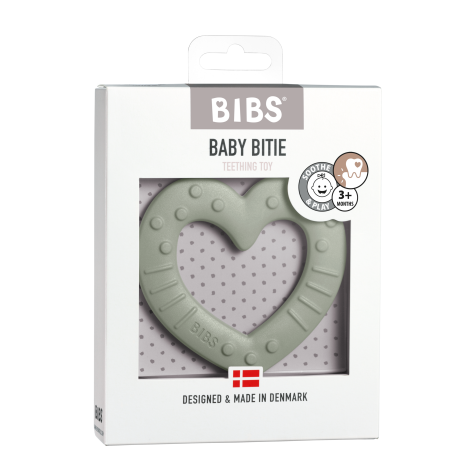 Bibs Baby Bitie Heart Diş Kaşıyıcı (Sage)
