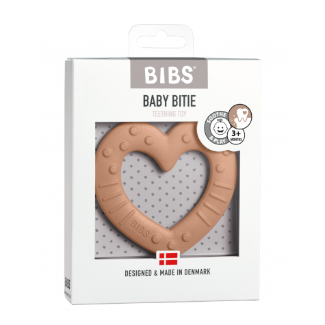Bibs Baby Bitie Heart Diş Kaşıyıcı (Peach)