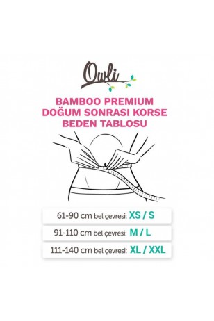 Owli Bamboo Premium Doğum Sonrası Korse (Siyah)