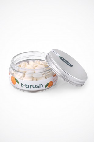 t-brush Portakal Aromalı Diş Macunu Tableti-Florürlü